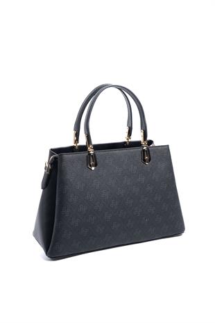 Silver & Polo SP1253 Kadın El Çantası Monogram Siyah