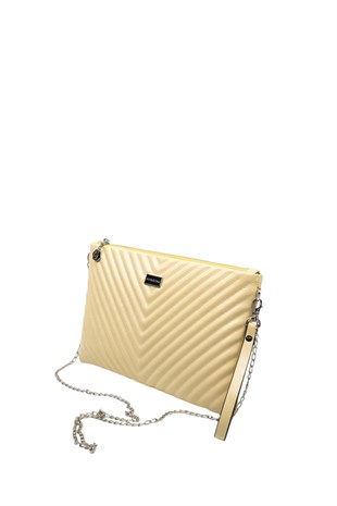 Silver & Polo SP1034 Kadın Portföy & Clutch Crash Sarı-Sarı