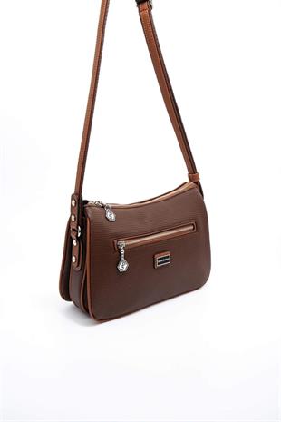 Silver & Polo SP818 Kadın Çapraz Çanta Petek Kahve-Taba