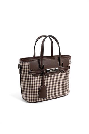 Silver & Polo Kahve Sarı - Kahve SP1185 Kadın El Çantası