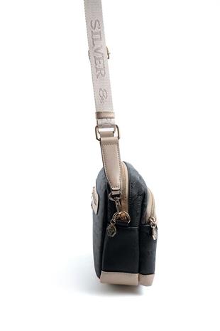 Silver & Polo SP1201 Kadın Çapraz Çanta Logolu Siyah-S.Nut