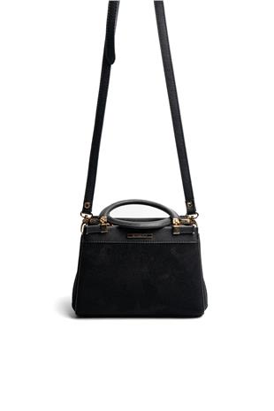 Silver & Polo SP1193 Kadın El Çantası Süet Siyah-Siyah