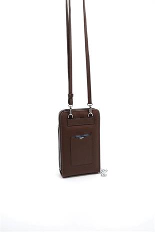 Silver & Polo SP1011 Kadın Telefon Çantası Petek Kahve