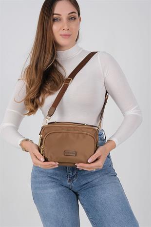 1221 Kadın Çapraz Çanta  Tütün-Kahve