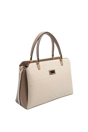 Silver Polo SP9721 Kadın El Çantası Fashion Bej-Latte