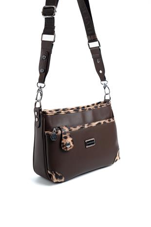 Silver & Polo Leopar Kahve SP1160 Kadın Çapraz Çanta