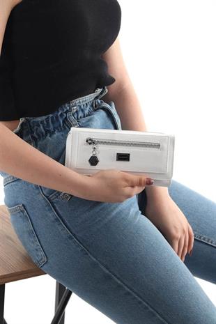 Silver & Polo SP846 Kadın Cüzdan & Kartlık Düz Beyaz