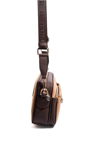 Silver & Polo SP1267 Kadın Çapraz Çanta Logolu Taba-Kahve