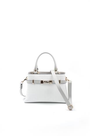 Silver & Polo Beyaz - A.gri SP1149 Kadın El Çantası