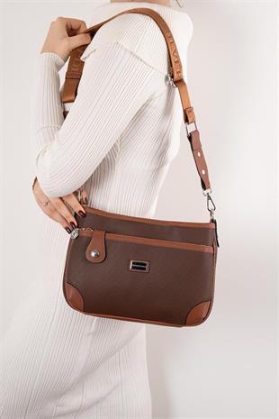Silver & Polo SP1160 Kadın Çapraz Çanta Petek Kahve-Taba