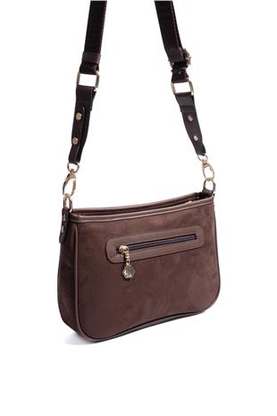 Silver & Polo SP1160 Kadın Çapraz Çanta Süet Kahve