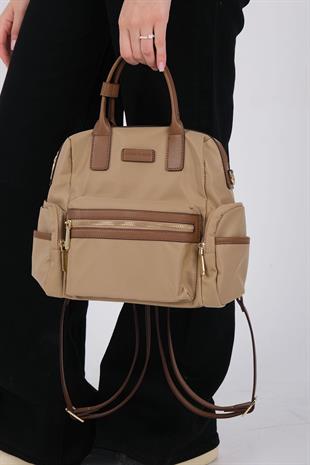 1211 Kadın Sırt Çantası  Vizon-Camel