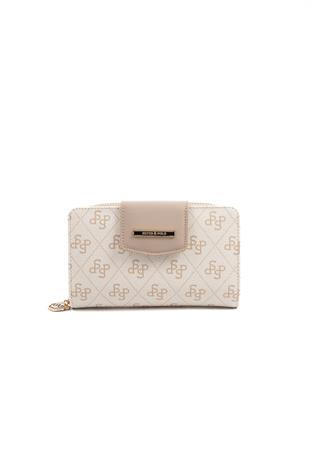 Silver & Polo Bej - Kum SP1202 Kadın Cüzdan & Kartlık