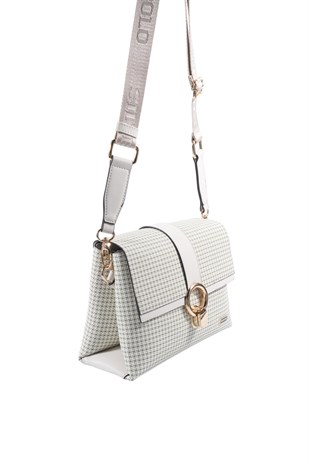 Silver & Polo SP1275 Kadın Çapraz Çanta King Desen Yeşil-Kemik