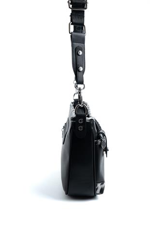 Silver & Polo Leopar Siyah SP1160 Kadın Çapraz Çanta