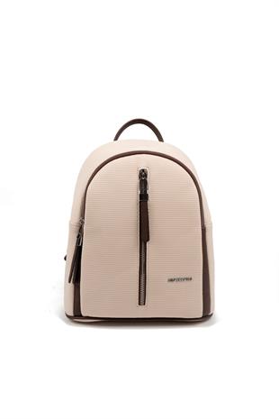 Silver & Polo Bej - Kahve SP901 Kadın Sırt Çantası
