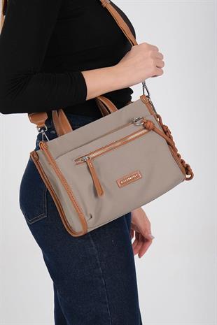 Silver & Polo SP1228 Kadın El Çantası Saten Yeşil-Taba