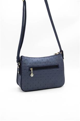 Silver & Polo SP818 Kadın Çapraz Çanta Logolu Lacivert-Lacivert