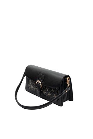 Silver & Polo SP1279 Kadın Çapraz Çanta Düz Siyah-M178 Füme-Siyah