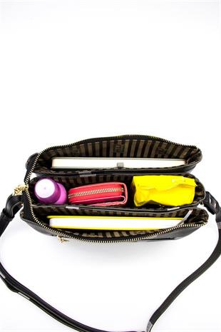 Silver & Polo SP818 Kadın Çapraz Çanta Hasır Bej-Taba