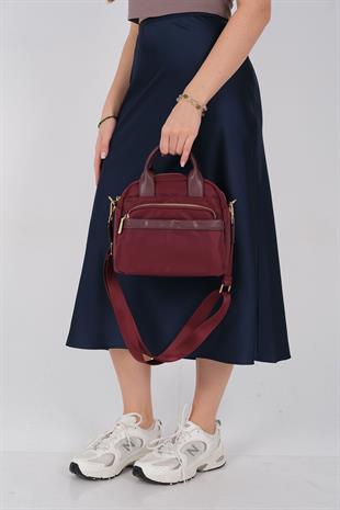 Silver & Polo SP1216 Kadın El Çantası Saten Bordo-Bordo