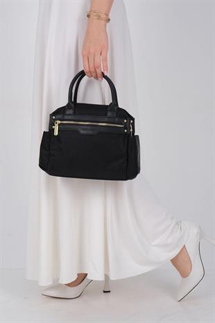Silver & Polo SP1219 Kadın El Çantası Saten Siyah-Siyah