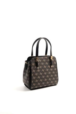 Silver & Polo SP1136 Kadın El Çantası Monogram Füme-Siyah