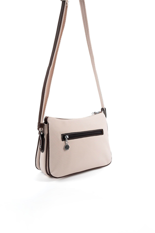 Silver & Polo SP818 Kadın Çapraz Çanta Petek Bej-Kahve