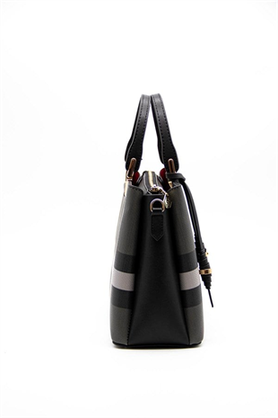 Silver & Polo SP969 Kadın El Çantası Ekose Siyah