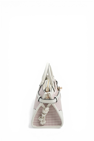 Silver & Polo SP1260 Kadın El Çantası King Desen Bordo-Kemik