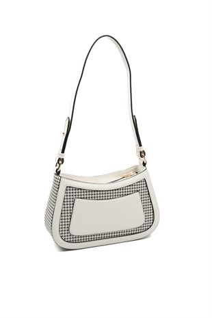 Silver & Polo SP1132 Kadın Çapraz Çanta King Desen Siyah-Kemik