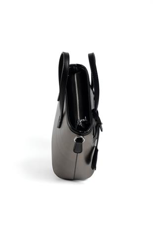 Silver & Polo Platin - Siyah SP1185 Kadın El Çantası