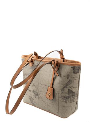 Silver Polo SP1204 Kadın Omuz Çantası Harita Haki-A.Taba