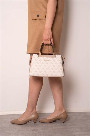 Silver & Polo Bej - Kum SP913 Kadın El Çantası