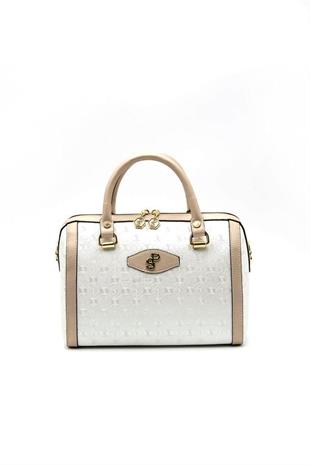 Silver & Polo SP1091 Kadın El Çantası Logolu Sedef-S.Nut