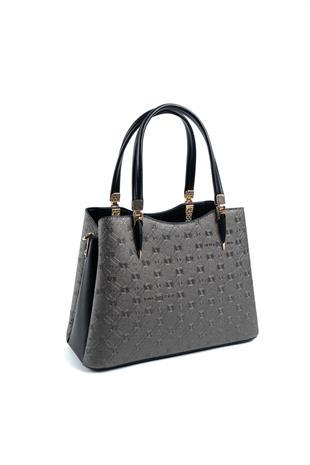 Silver & Polo Platin - Siyah SP1205 Kadın El Çantası
