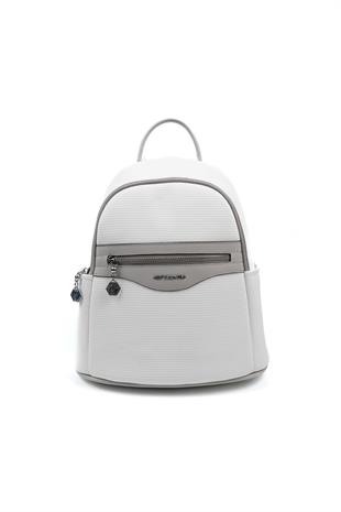 Silver & Polo Beyaz - A.gri SP1161 Kadın Sırt Çantası