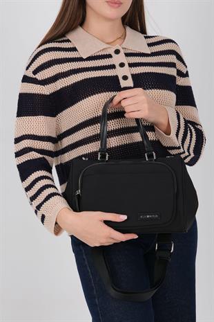 Silver Polo SP1227 Kadın Omuz Çantası Saten Siyah-Siyah