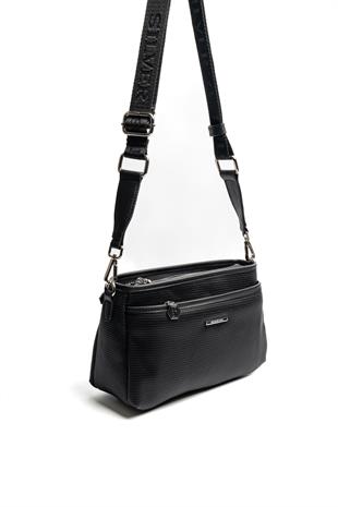 Silver & Polo SP1184 Kadın Çapraz Çanta Petek Siyah-Siyah