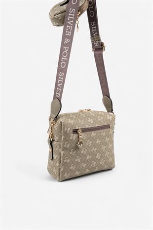 Silver & Polo SP1038 Kadın Çapraz Çanta Monogram Y.Yeşil