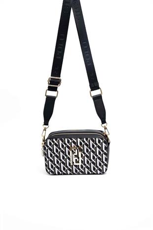 Silver & Polo SP1078 Kadın Çapraz Çanta Ekose Siyah