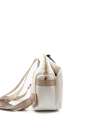 Silver & Polo SP771 Kadın Sırt Çantası Logolu Sedef-S.Nut