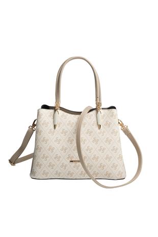 Silver Polo SP1205 Kadın El Çantası Monogram Bej-Kum
