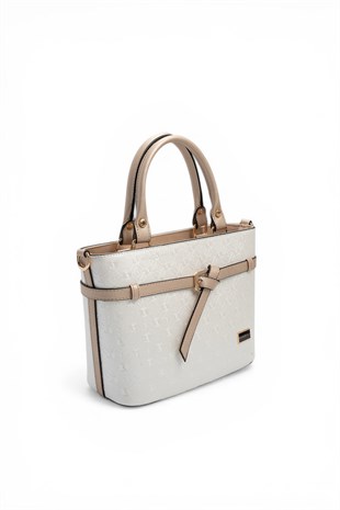Silver & Polo SP1283 Kadın El Çantası Logolu Sedef-S.Nut