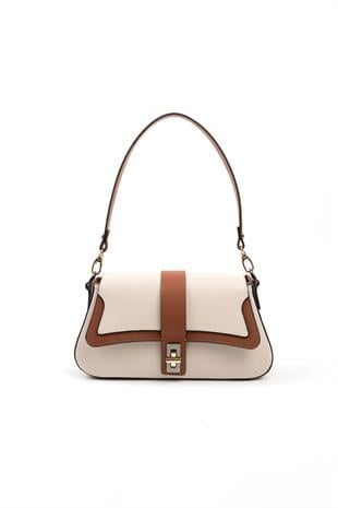 Silver & Polo Bej - Taba SP1177 Kadın Omuz Çantası