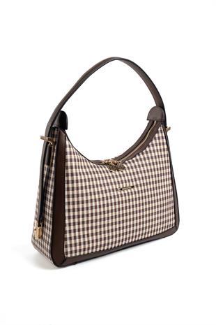 Silver & Polo Kahve Sarı - Kahve SP1187 Kadın Omuz Çantası