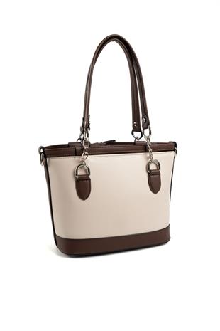 Silver & Polo Bej - Kahve SP1155 Kadın El Çantası