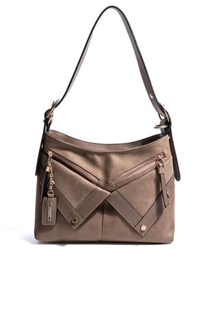 Silver & Polo SP1268 Kadın Omuz Çantası Süet Vizon-Vizon