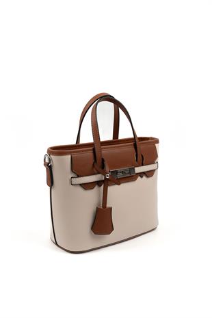 Silver & Polo Bej - Taba SP1185 Kadın El Çantası