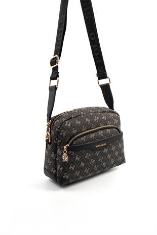 Silver & Polo Füme - Siyah SP1201 Kadın Çapraz Çanta